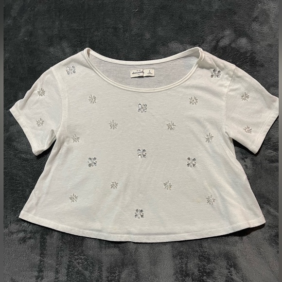 abercrombie kids Other - White jeweled Abercrombie Kids shirt